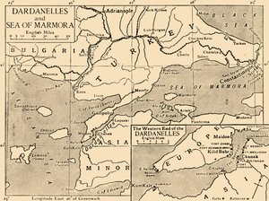 Carte des Dardanelles et de la mer de Marmara, c1914, 1920 - Unbekannt