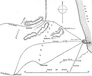 Carte des environs de Suakim, vers 1885 - Unbekannt