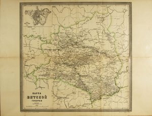 Carte du gouvernorat de Vyatka, vers 1914