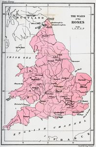 Carte des guerres des Roses, 15ème siècle, 1893 - Unbekannt