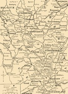 Carte montrant la frontière entre la France et l