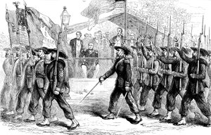 Défilé de la Garde Garibaldi devant le président Lincoln - Unbekannt