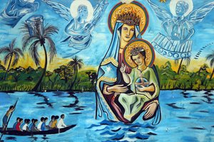Sanctuaire marial Notre-Dame du lac, Togo. Peinture murale. Togo - Unbekannt