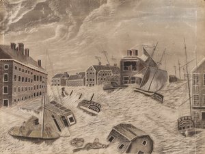 Place du Marché, Providence, Rhode Island, pendant la grande tempête de septembre, 1815 - Unbekannt