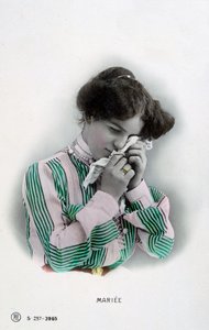 Mariés, carte postale française vintage, vers 1900 - Unbekannt