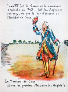 Maréchal Maurice de Saxe, Bataille de Fontenoy, 11 mai 1745, 20ème siècle - Unbekannt