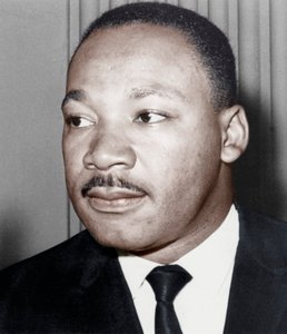 Martin Luther King Jr, militant américain des droits civiques, vers 1968