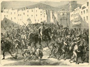 Masaniello haranguant la populace de Naples, 7 juillet 1647, 1890 - Unbekannt