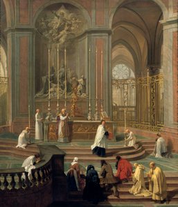 Messe dite par le chanoine de la Porte, ou le maître-autel de Notre-Dame, Paris, 1708-1710 - Unbekannt