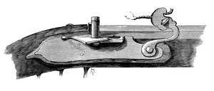 Arquebuse, fin du 17e siècle, de la Tour de Londres, vers 1880