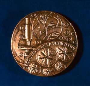Médaille commémorant la découverte de la pénicilline, 1945