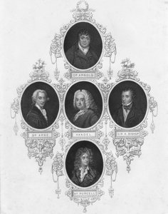 Portraits en médaillon de compositeurs britanniques, début-milieu du 19ème siècle - Unbekannt