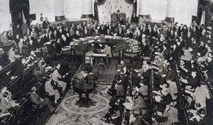 Réunion de la SDN ou de la Société des Nations le 10/06/1929 au Palais du Sénat à Madrid, Espagne - Unbekannt