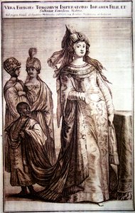 Mehpeyker Sultan avec ses serviteurs de cour, 1647 - Unbekannt