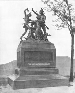 Mémorial du massacre de Fort Dearborn, Chicago, Illinois, USA, vers 1900 - Unbekannt