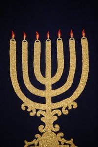 Menorah dans la synagogue Stadttempel, Vienne, Autriche