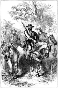Flibustiers mexicains en marche, milieu du 19ème siècle, vers 1880 - Unbekannt