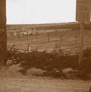 Cimetière militaire, Neuville-Saint-Vaast, nord de la France, vers 1914-1918
