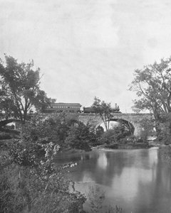 Pont de Mill Creek, chemin de fer de Pennsylvanie, USA, c1900