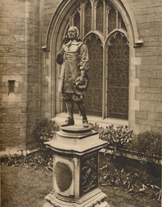 Statue de Milton devant son propre lieu de sépulture dans la ville, vers 1935 - Unbekannt