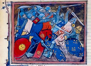 Miniature de la bataille de Roncevaux