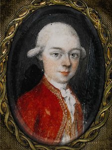 Portrait miniature de Wolfgang Amadeus Mozart - Unbekannt