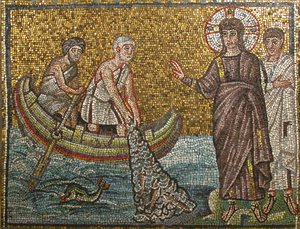 Pêche miraculeuse, byzantin, début du 20e siècle original daté du début du 6e siècle - Unbekannt