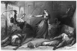 Miss Wheeler se défendant contre les Cipayes à Cawnpore, 1857, vers 1860 - Unbekannt
