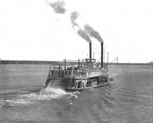 Bateau à aubes du Mississippi, USA, vers 1900
