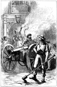 Foule tirant au canon devant le palais de justice où Alexander McLeod était emprisonné, 1840 vers 1880 - Unbekannt
