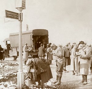 Cuisine mobile sur la Voie Sacrée, Verdun, nord de la France, vers 1914-1918 - Unbekannt