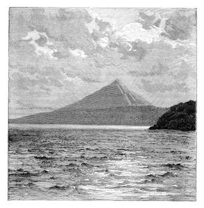 Volcan Mombacho et les rives du lac Nicaragua, vers 1890