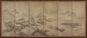 Paysage au clair de lune, fin des années 1500 - Unbekannt