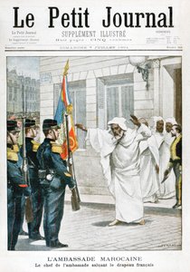 Ambassade marocaine, Le chef ambassadeur saluant le drapeau français, 1901 - Unbekannt