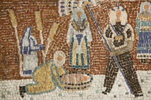 Mosaïque représentant le sauvetage de Moïse, Jérusalem, Israël - Unbekannt