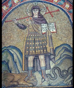 Mosaïque du Christ vêtu en soldat romain, 6ème siècle - Unbekannt