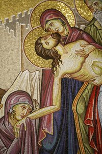 Mosaïque de la mort du Christ à l