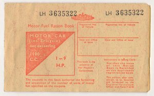 Carnet de rationnement de carburant, vers 1973 - Unbekannt