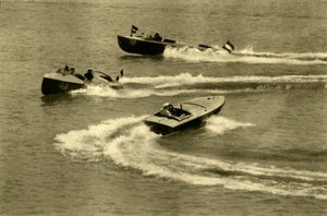 Course de hors-bord, Wörthersee, Carinthie, Autriche, vers 1935