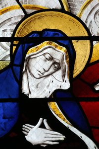 Cathédrale de Moulins. Vitrail. Douleur de la Vierge, 20160603, Moulins, Europe - Unbekannt