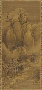 Hameau de montagne après la neige, dynastie Ming ou Qing, 17e siècle - Unbekannt