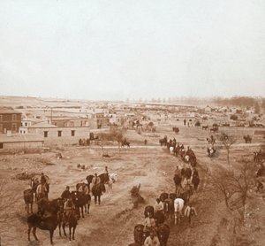 Soldats montés, Somme-Tourbe, nord de la France, vers 1914-1918