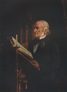M. Gladstone lisant la leçon à l