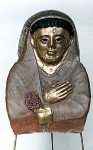 Masque de momie en stuc, Dynastie Ptolémaïque - Unbekannt