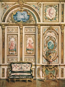 Décoration murale au Palais de Fontainebleau, France, 1928