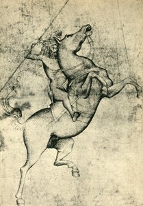 Homme nu chevauchant un cheval, début du 15e siècle, 1943 - Unbekannt