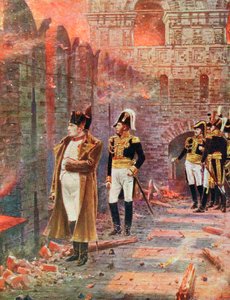 Napoléon et son état-major regardant l