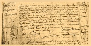 Certificat de naissance de Napoléon, 19 juillet 1782 - Unbekannt
