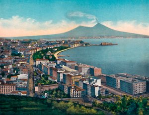 Naples - Panorama de la Villa Patrizia, Vomero, de la Villa Patrizia, Vomero, vers 1900 - Unbekannt