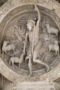 Musée National des Monuments Français. Arche de la porte du Gros Horloge. Le bon berger. Moulage, Paris, France - Unbekannt